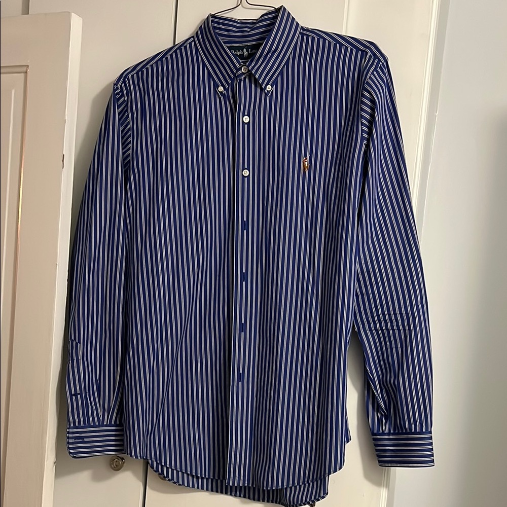 Ralph Lauren Men's Blue Striped Shirt